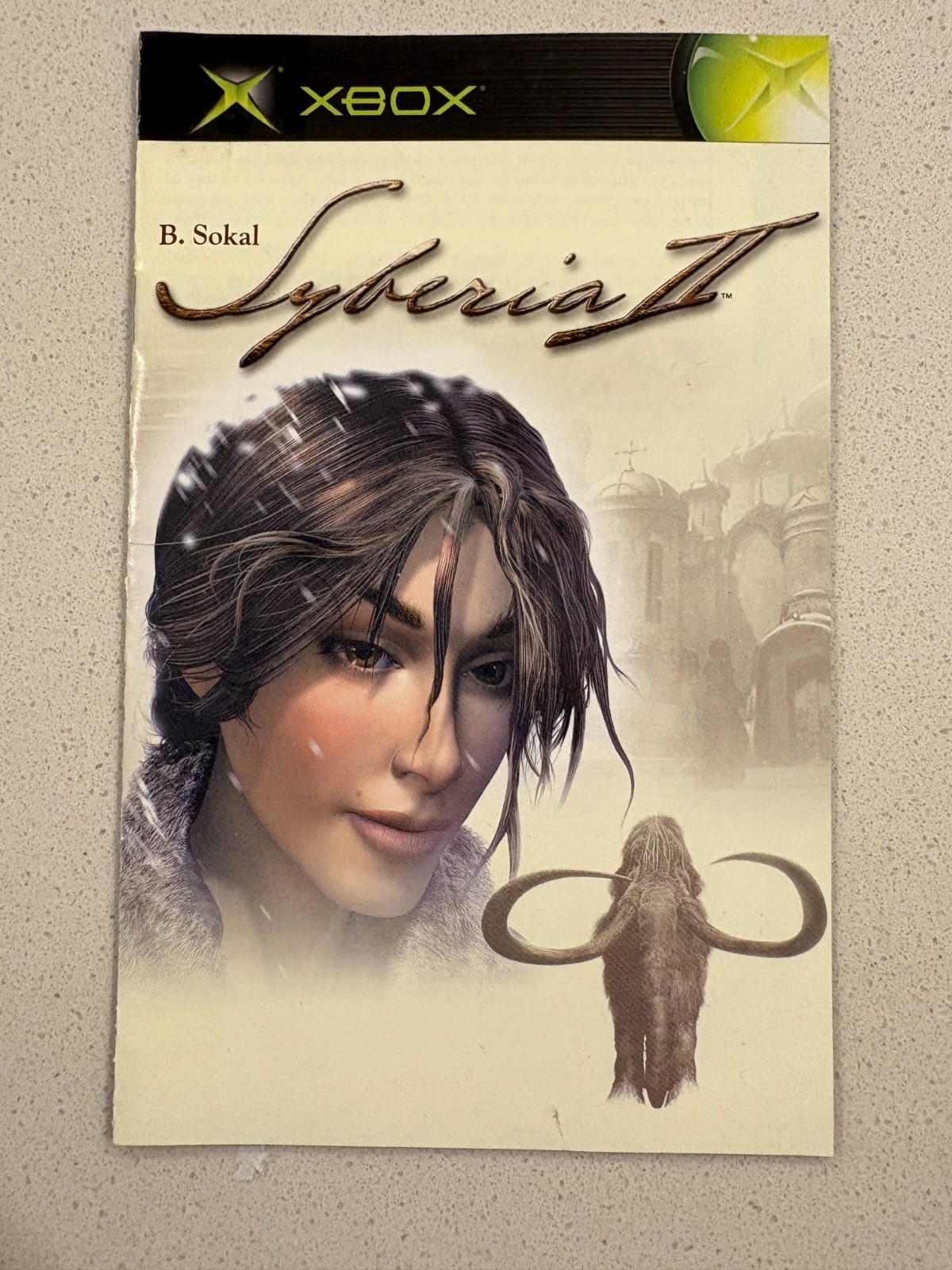SYBERIA II 2 - XBOX - INSTRUCTION MANUAL AUTHENTIC