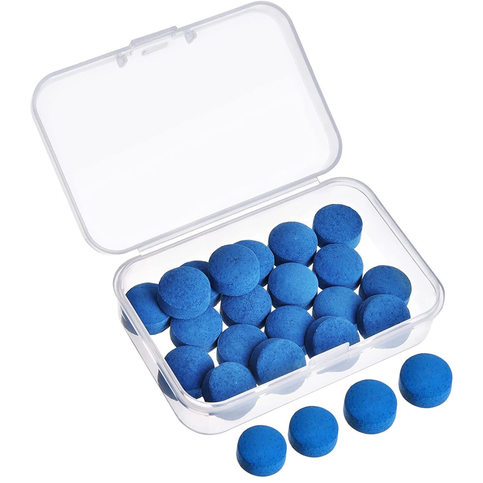 Gejoy 20 Pcs Billiard Pool Cue Tips Replacement Kit Stick 12/13 mm, Blue 