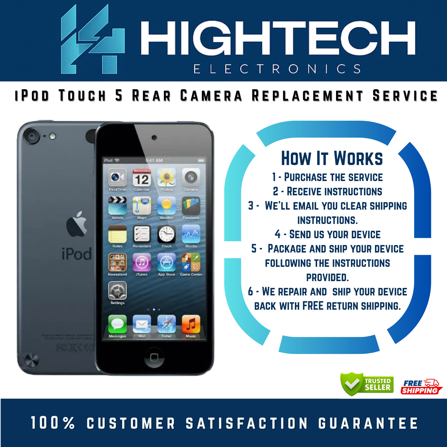 iPod Touch 5 5th 5G Rear Camera Replacement Service Repair
