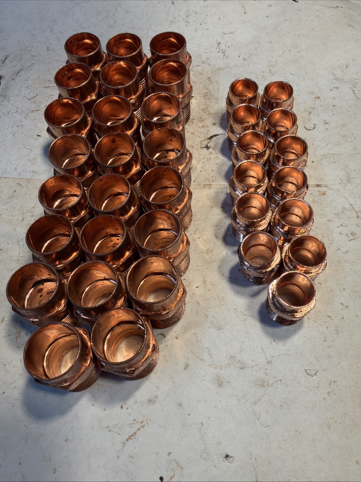 23 Pc 3/4” , 13Pc 1/2” Sweat X MIP Copper Male  Adapters NIBCO NNB USA NICE