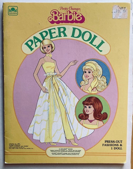 Vintage Whitman/Mattel BARBIE PRETTY CHANGES paper dolls 1981 uncut/unused