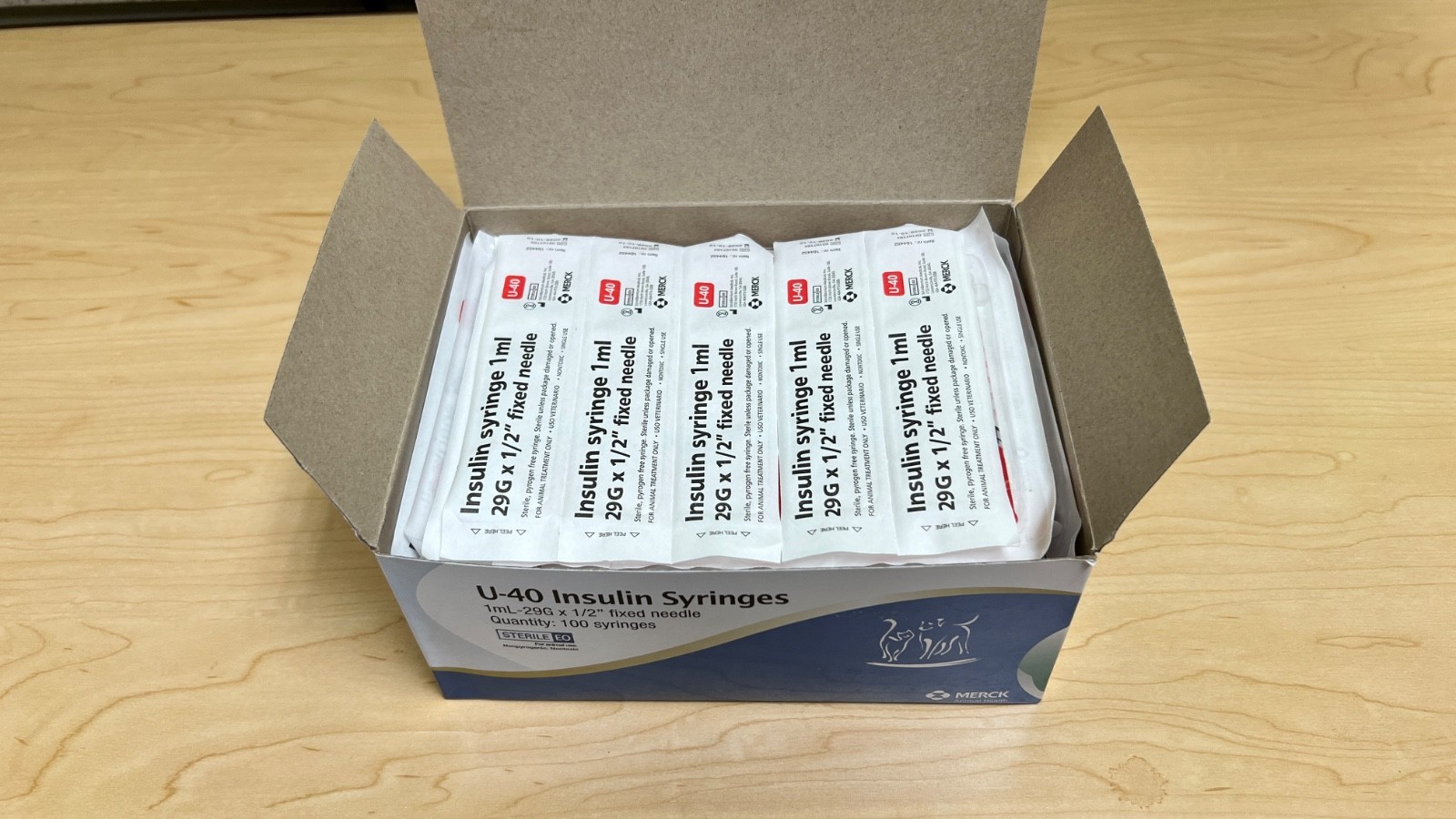 Merck animal health u-40 disposable pet syringe 20 count