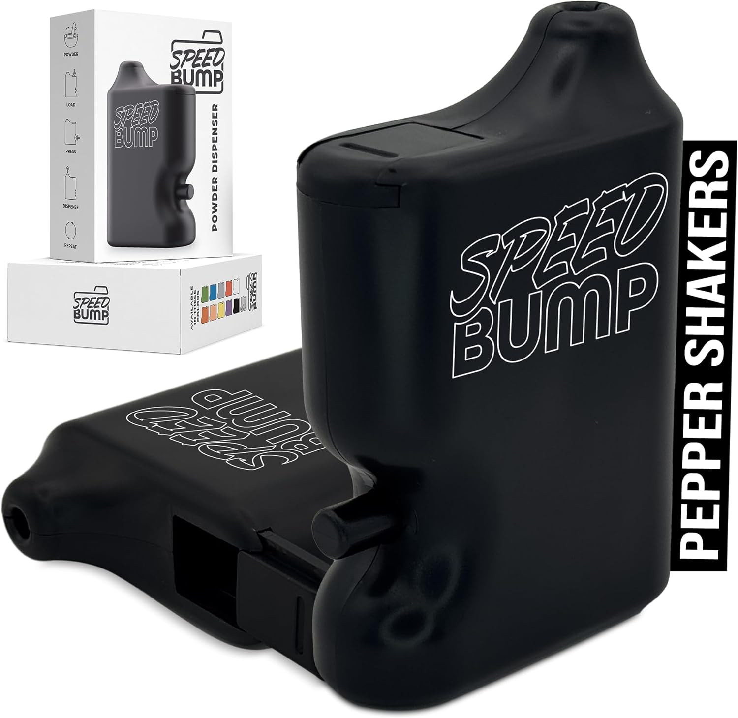 Portable Pepper Shaker (Black) - Versatile Seasoning Set, Multi Functional Salt 