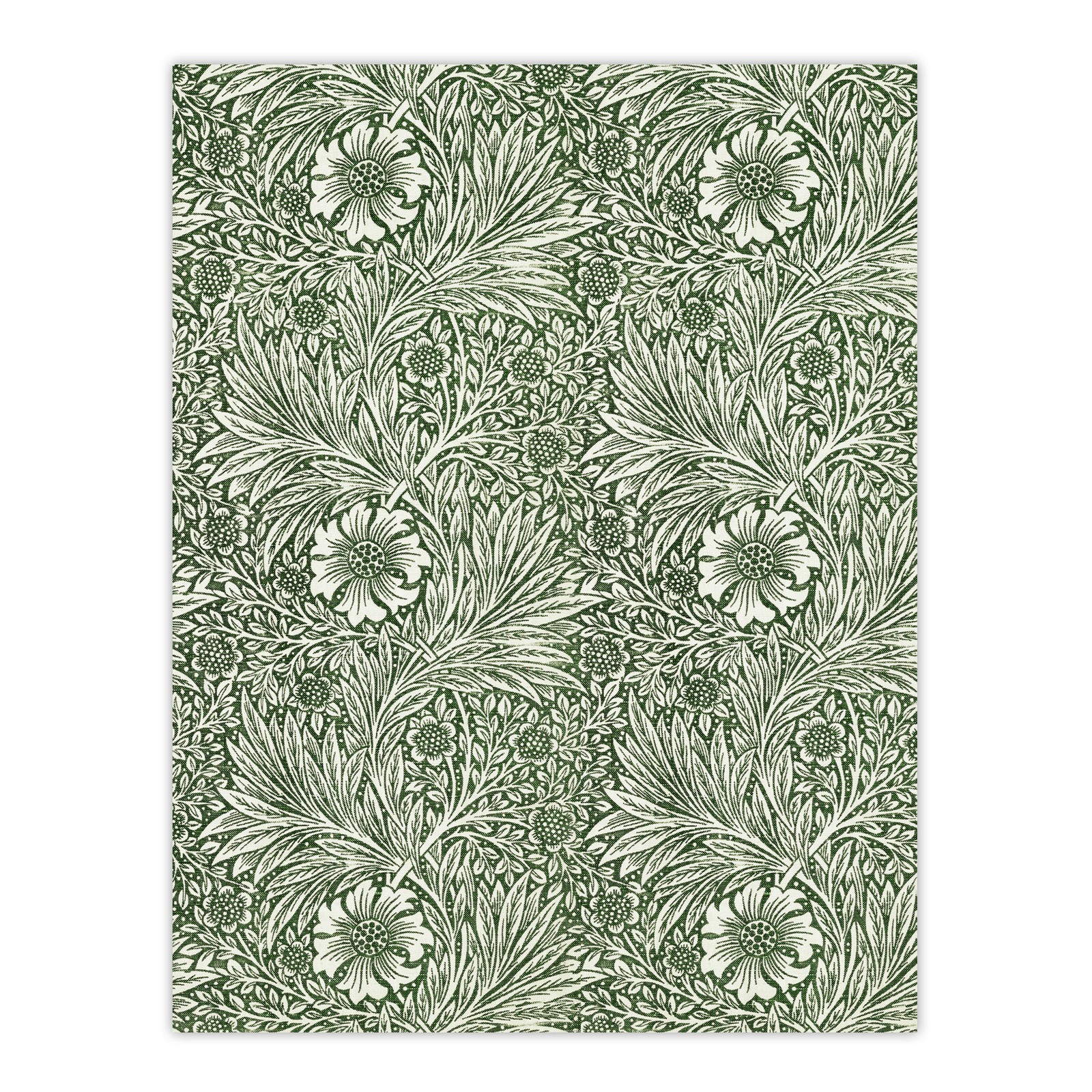 Marigold Flower Green Pattern Vintage Framed Wall Art Print W. Morris