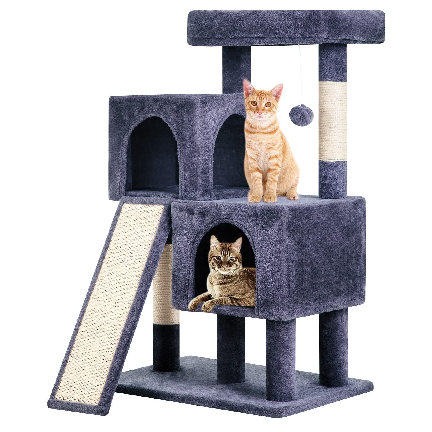 36 inches Cat Tree for Indoor Cats Cat Tower with Scratching Posts Multi-Leve...
