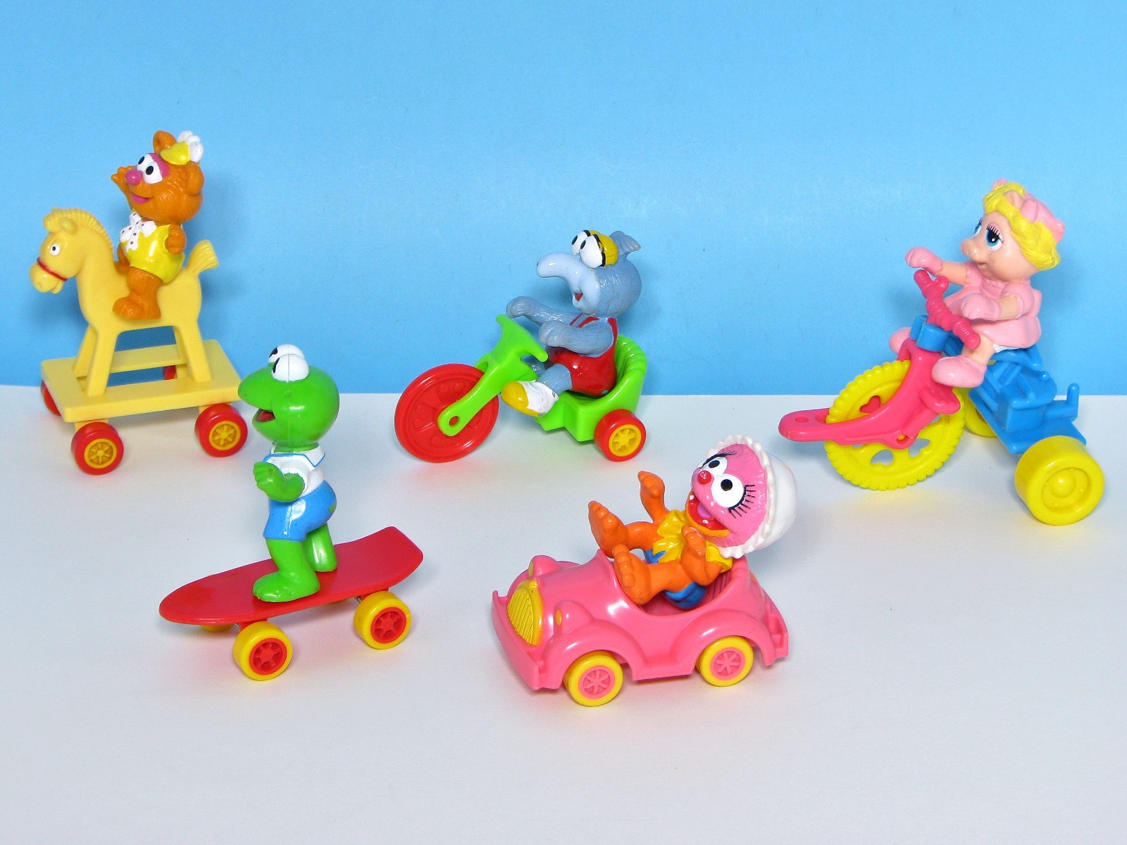 1986 & 1990 McDonalds Happy Meal Toys Muppet Babies Jim Henson Lot of 5 Figures