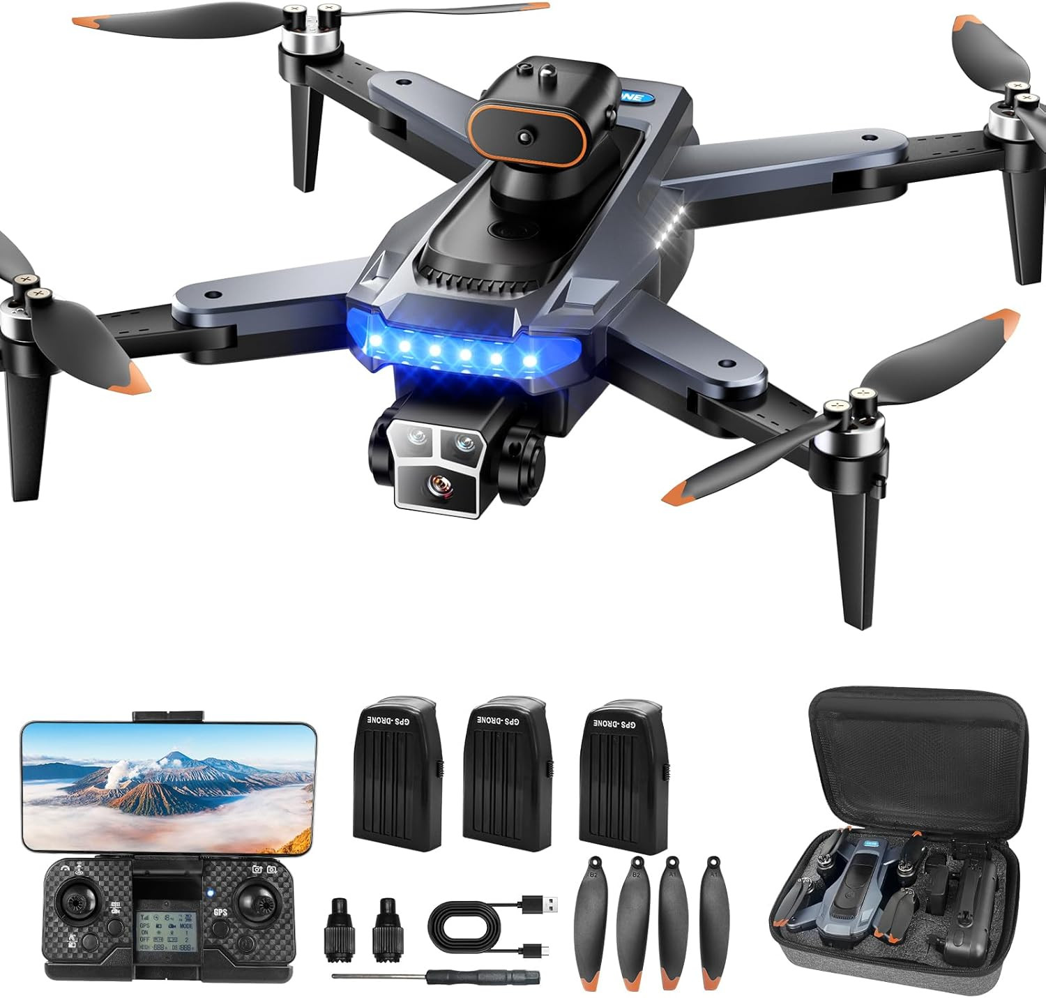 Drones with Camera for Adults 4K, GPS Auto Return & Follow Me Drone, under 249G 