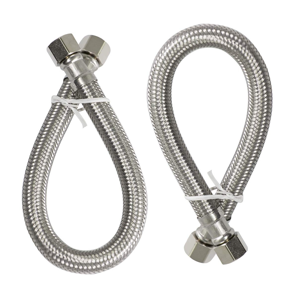 Highcraft CNCT27912-OM-2 Faucet Supply 12 in (Pack Of 2), Stainless Steel 