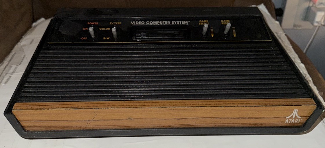 Atari 2600 4-Switch Console Woody Sunnyvale USA Console Only TESTED Vintage