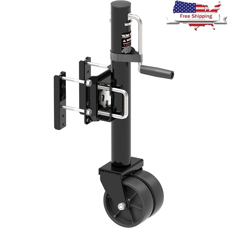 1500 lbs Load Capacity Dual Wheel Trailer Jack Heavy Duty Corrosion Resistant