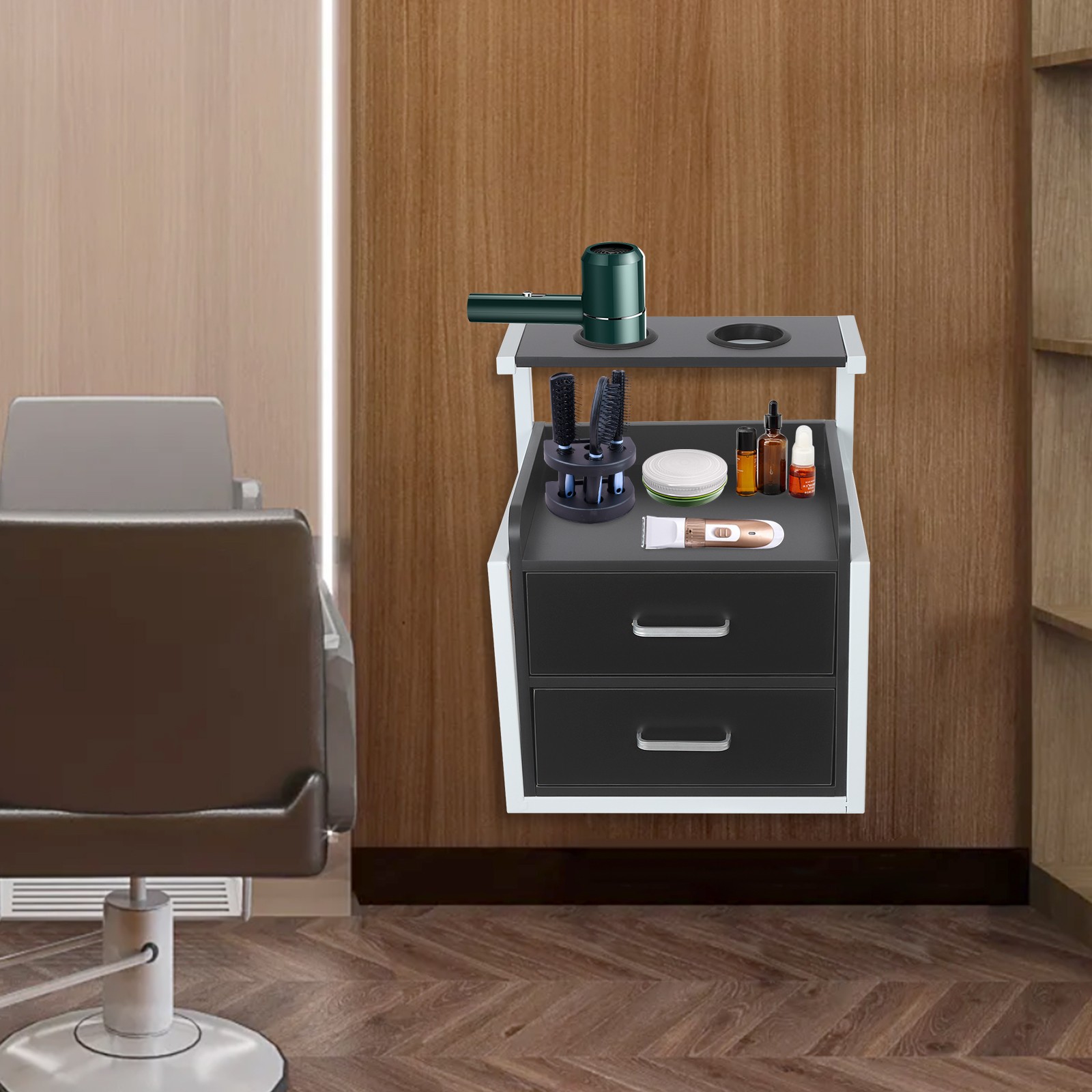 Salon Wall Cabinet, Wall Mounted Salon Storage Cabinet, Storage Cabinet for Hair