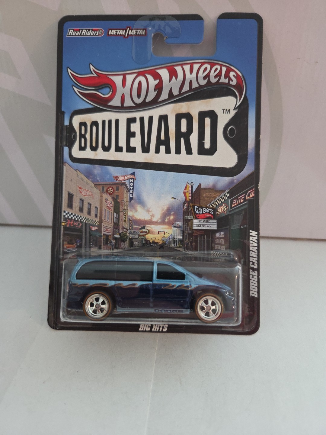 Hot Wheels 2012 Boulevard Big Hits Dodge Caravan in Blue - Real Riders