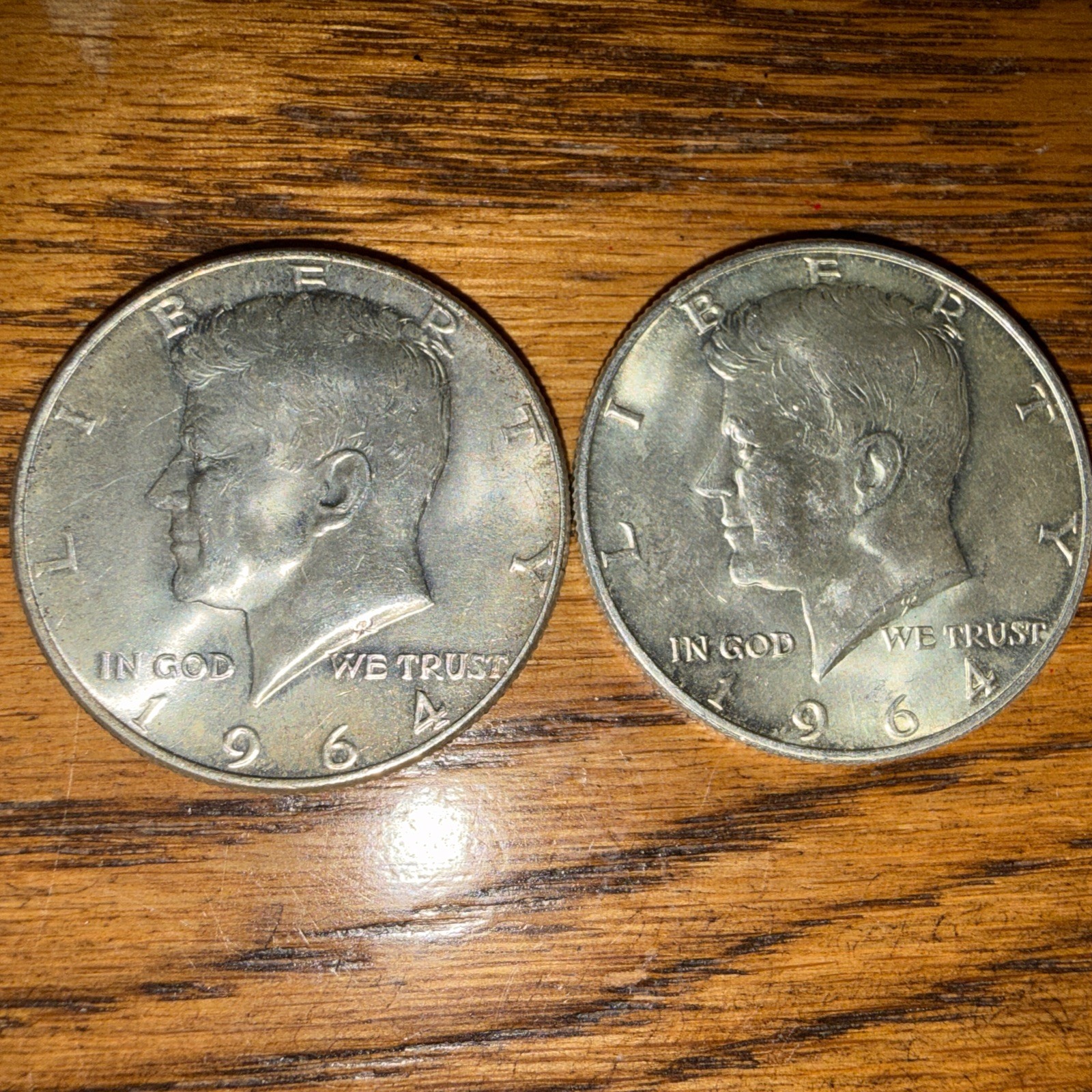 1964 Kennedy Half Dollar Silver 50C Coins Lot of 2 Circulated