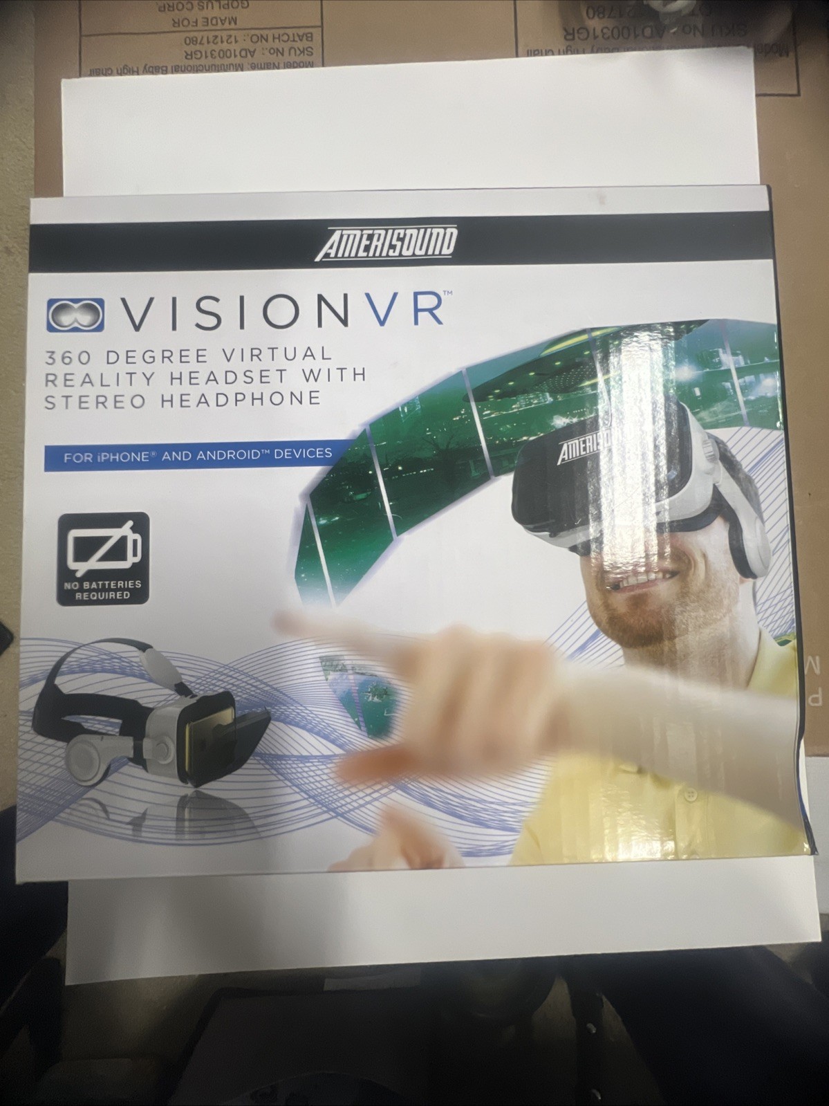 AmeriSound VisionVR Virtual Reality Headset w/ Stereo Headphone (NEW & Sealed)