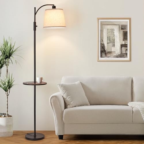  Fully Dimmable Floor Lamp for Living Room，Standing Lamp Rotary Switch Black