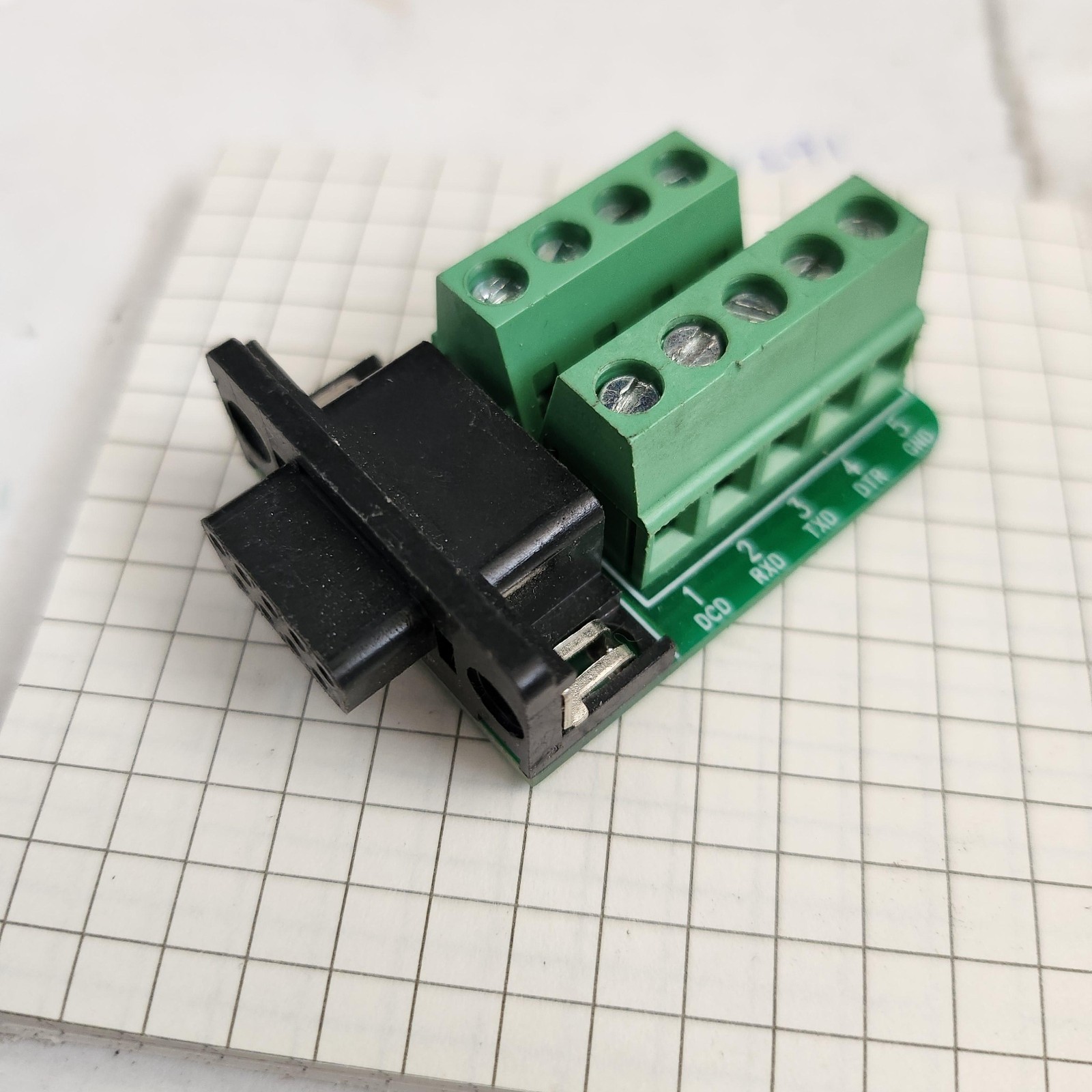  DB9 Breakout Board DB9 Serial Female to Terminal Block 9 Pin Adapter