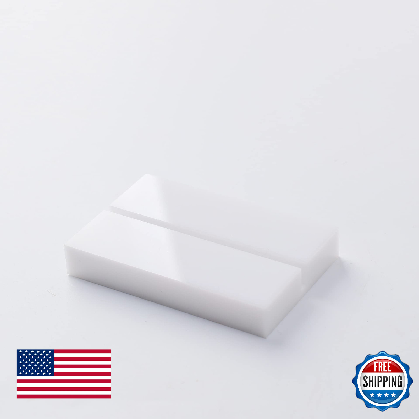UNIQOOO 3" White Acrylic Stand 10 Pack 3mm Slot Wedding Sign Holders