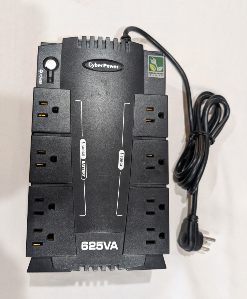CyberPower ST625U 625 VA 360 W 8-Outlet Uninterruptible Power Supply UPS