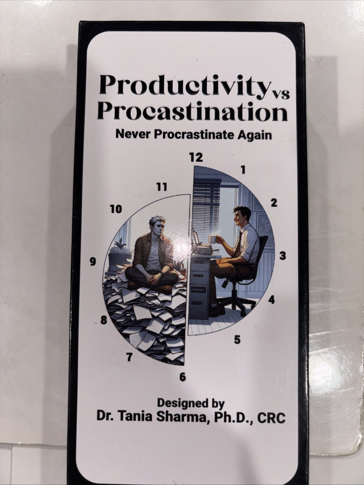 Productivity vs Procrastination Card Deck 80 Affirmations + Journaling Prompts