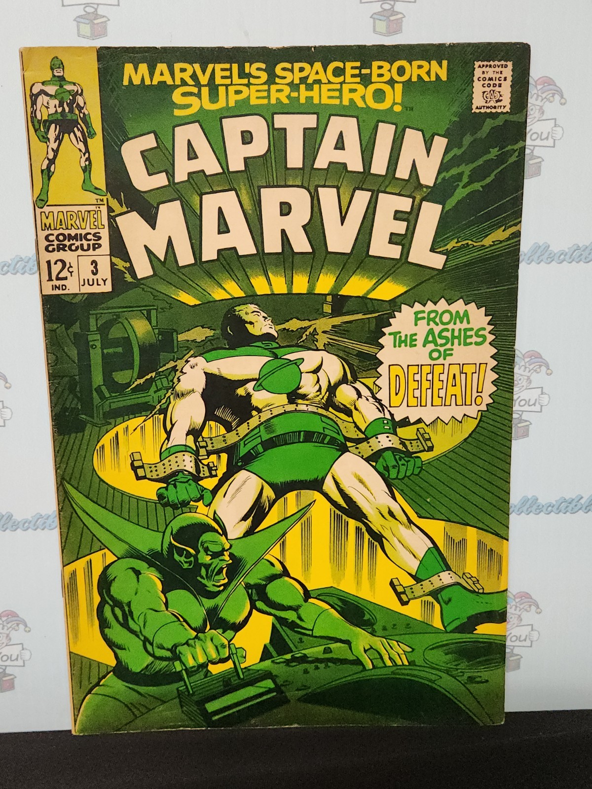 Vintage Marvel Comics 1968 Captain Marvel #3 July Comic Book