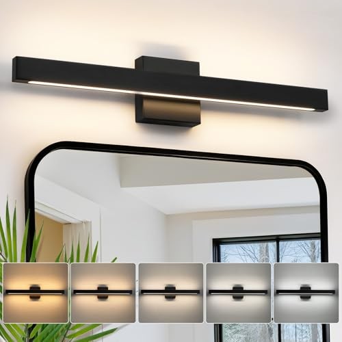 Modern Bathroom Vanity Light Bathroom Lighting Fixtures Over 24 Inch Black