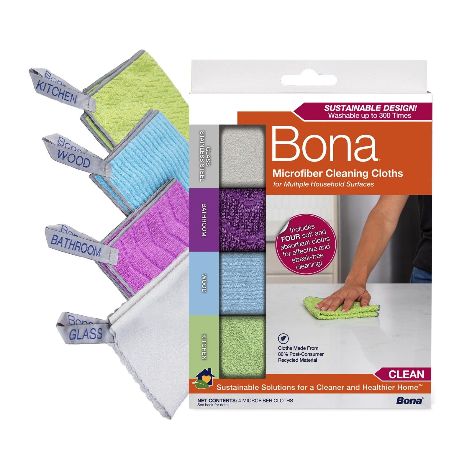 Bona® Microfiber Cleaning Cloths Multipack Microfiber Clothes