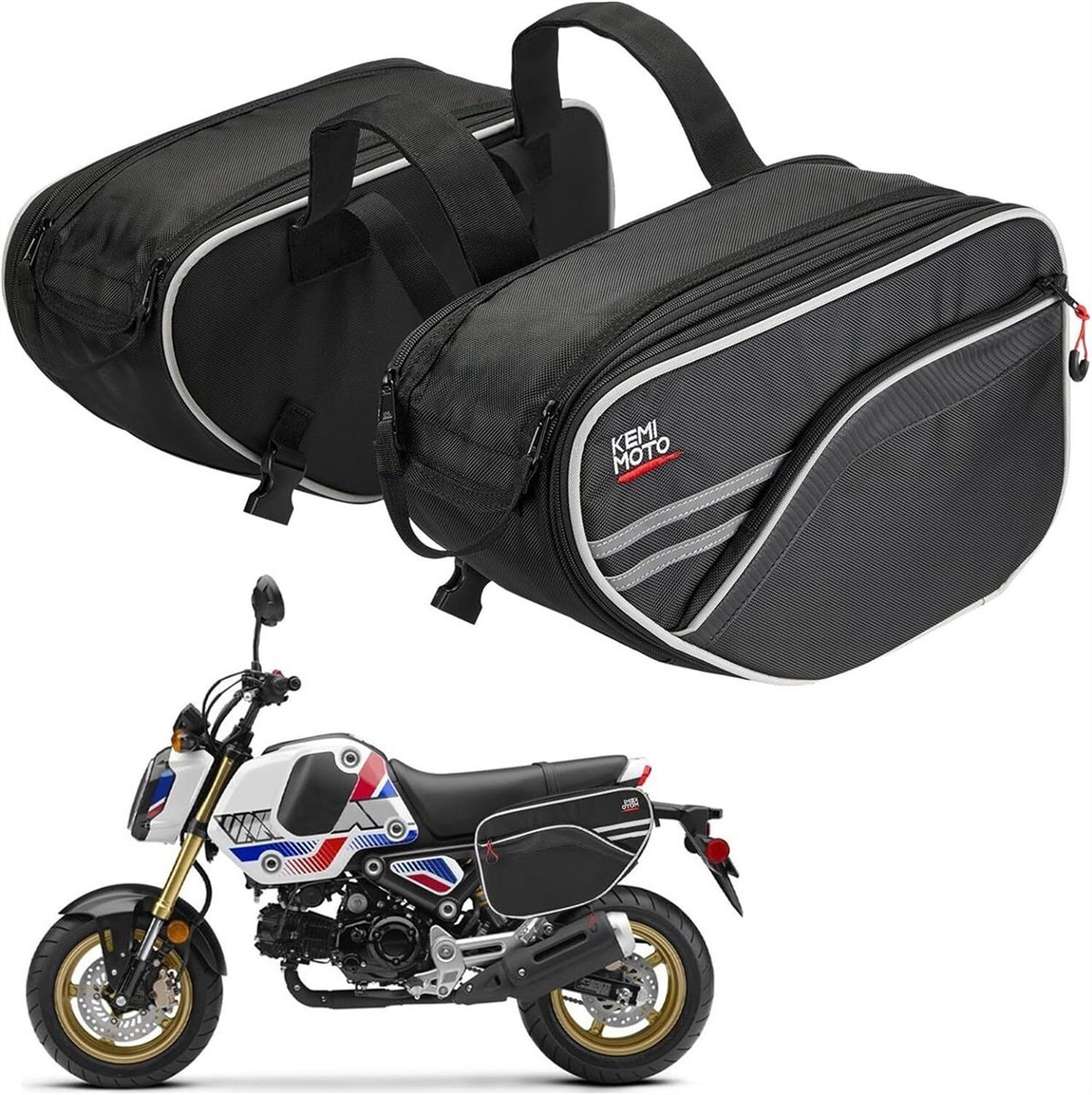NEW, KEMIMOTO MOTORCYCLE SADDLEBAGS EXPANDABLE,#S111725-302-7