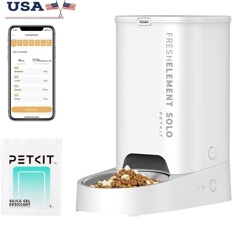 Smart Automatic Cat Feeder App Control Meal Scheduler Portion Control 15 Days US