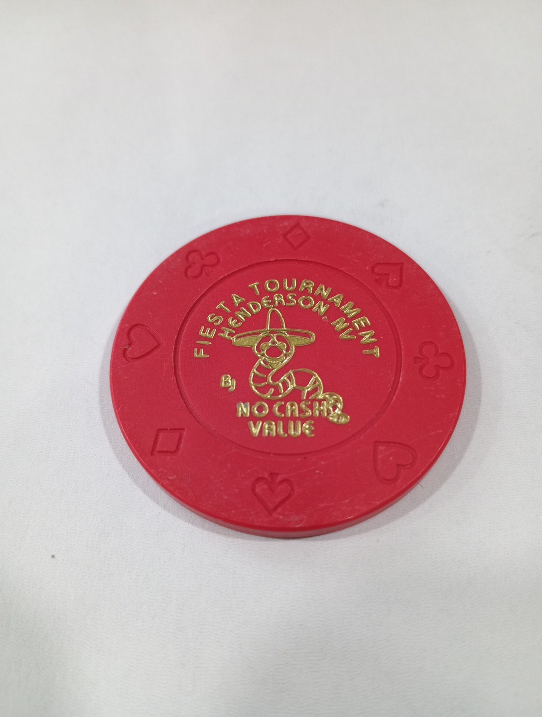 FIESTA CASINO HENDERSON, NEVADA RED NCV CHIP GREAT FOR ANY VINTAGE COLLECTION!