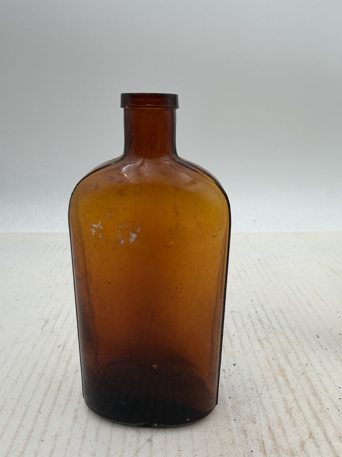 Apothecary Bottle Dark Amber Glass 7" Tall Vintage G8