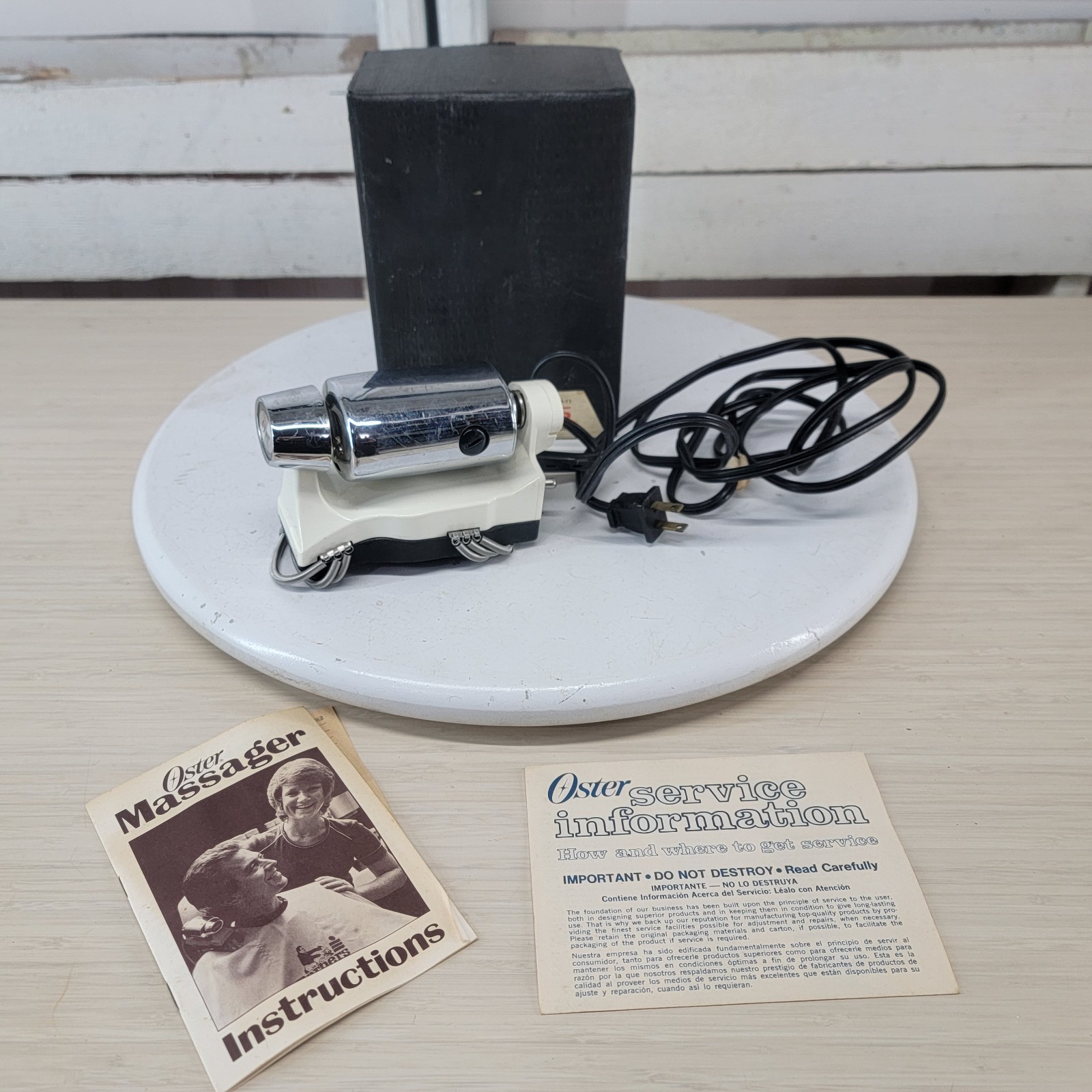 Vintage Oster Stim-U-Lax 14-11A Massager w/ Box Receipt 1986 Works