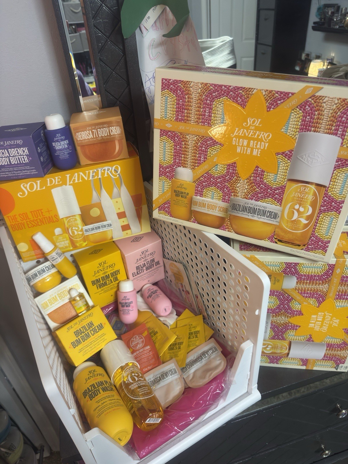 Sol De Janeiro. 3 Boxed Sets, 11 Items, Cosmetic Bag, Beach Bag,  &More. New