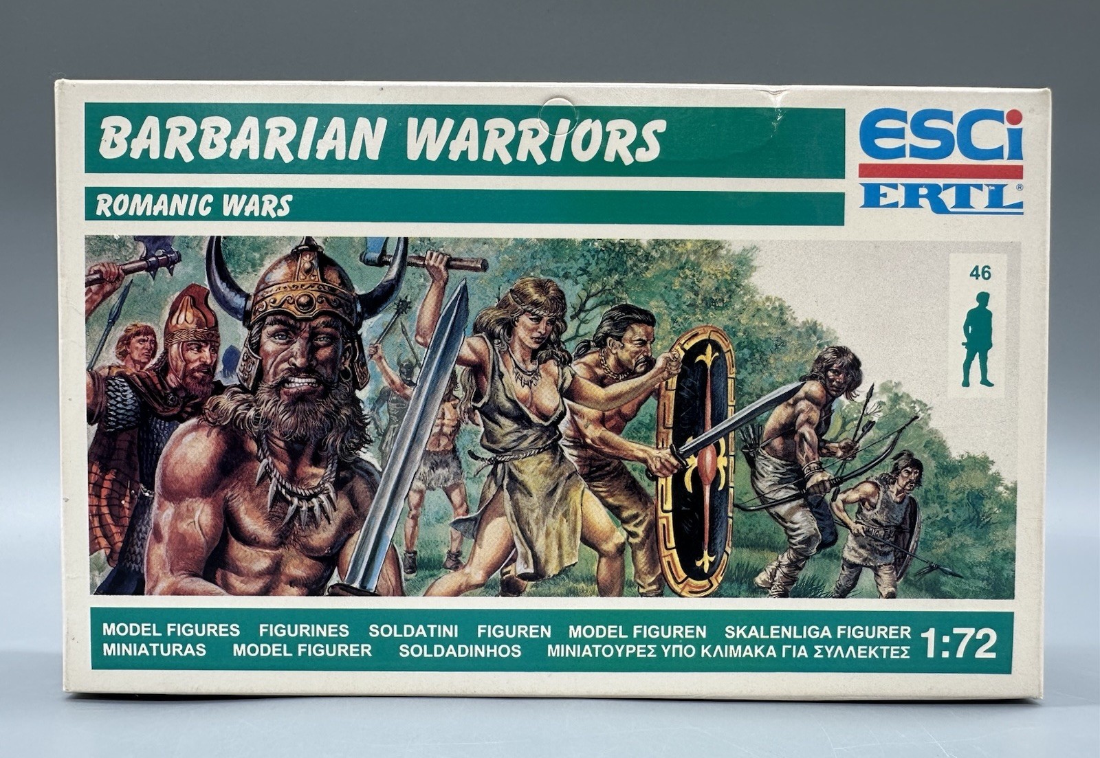 ESCI ERTL 1/72 P-225 Barbarian Warriors Romanic Wars 46 Warriors NEW OPEN BOX