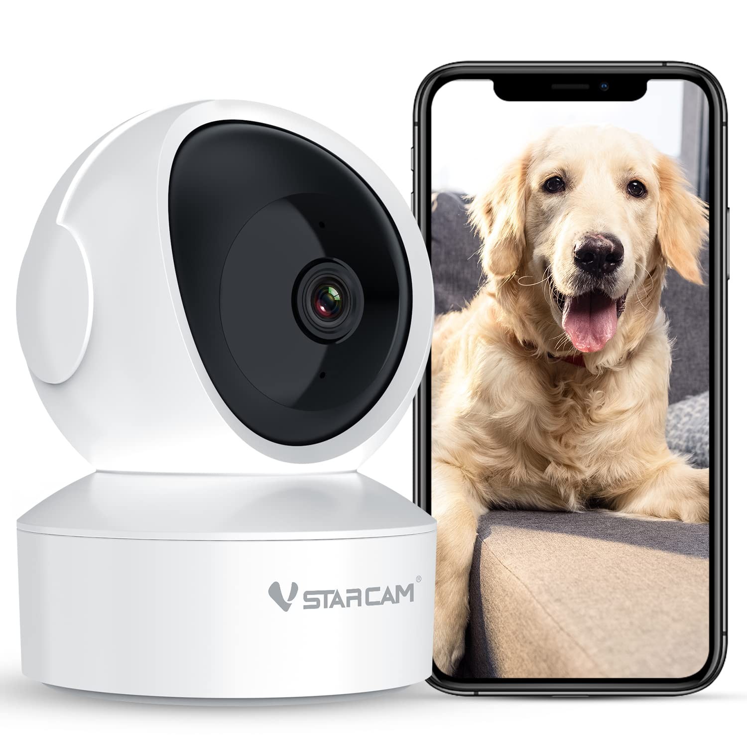 Indoor Security Camera 1080P HD WiFi Baby Pet Monitor 2-Way Audio App