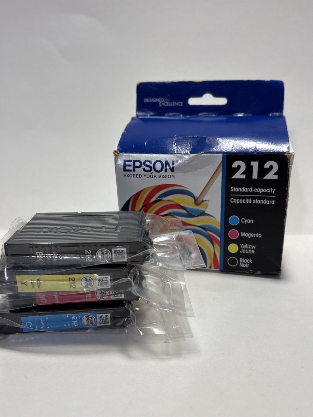 EPSON 212 Claria Ink Standard Capacity Black & Color Cartridge Combo 4 Pack
