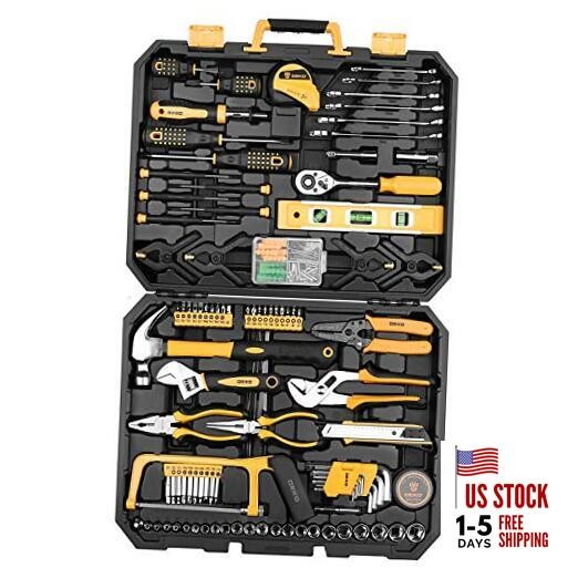  228 Piece Socket Wrench Auto Repair Tool Combination Package Mixed Tool Yellow