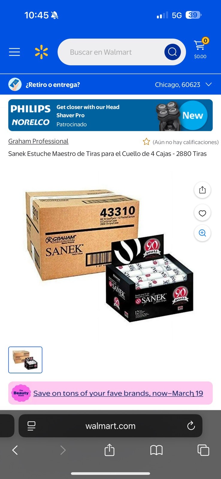 5-Boxes Graham Professional Sanek Barber Neck Strips 250 Strips Total Sz. XL