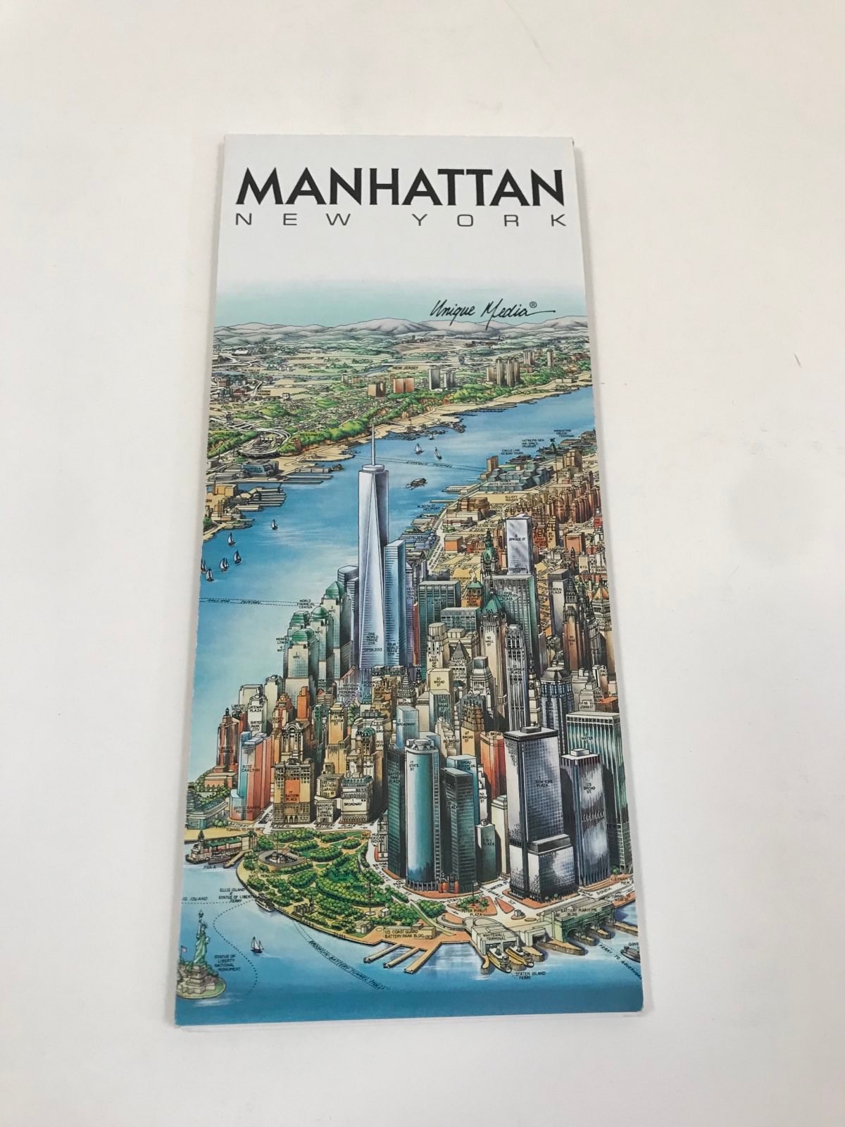 Map of Manhattan, New York City by Unique Media, Folded Artistic Illustrated Map