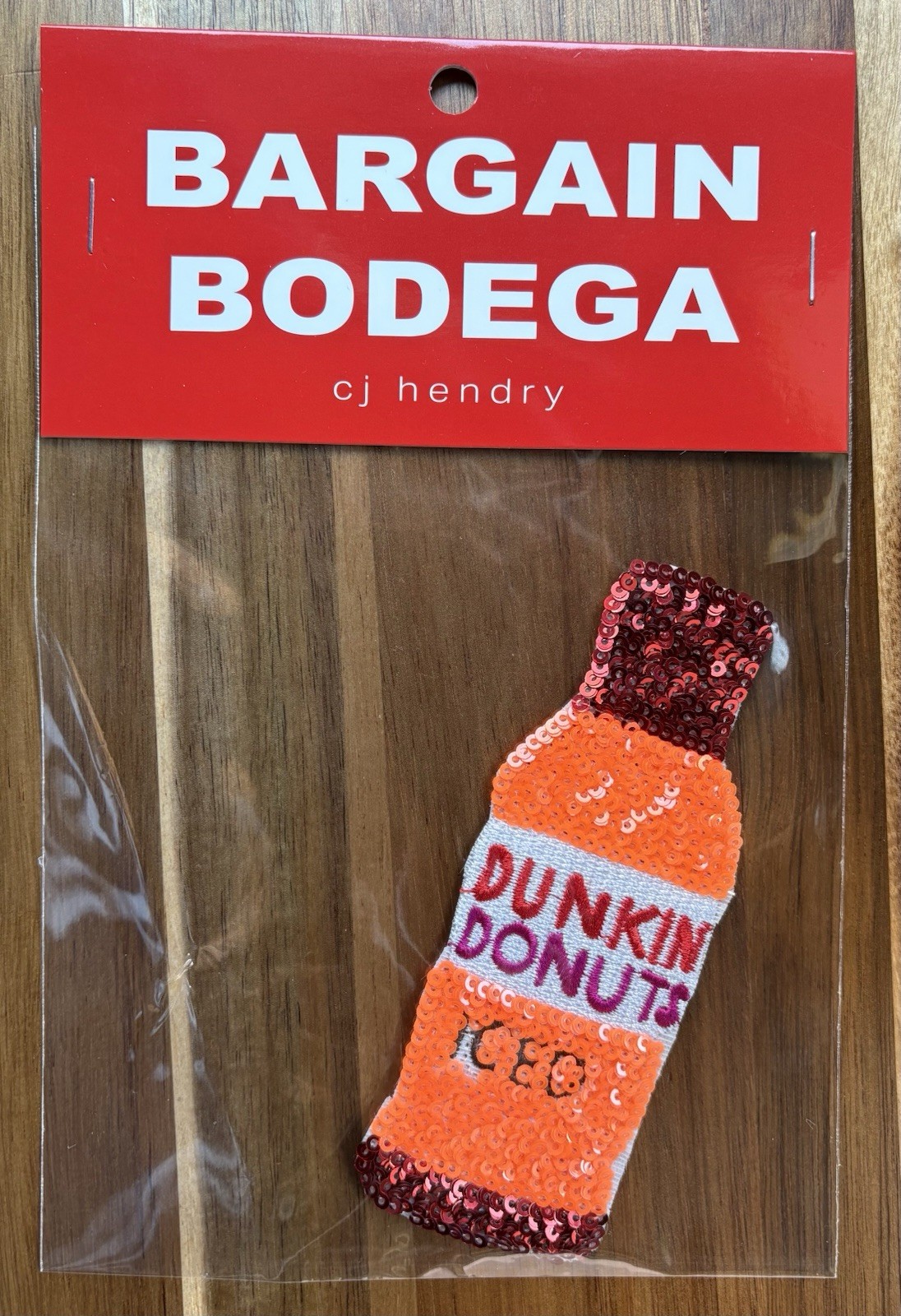 SEALED BRAND NEW Cj Hendry Bargain Bodega LMTD Edition Sequin Patch DUNKIN ICED