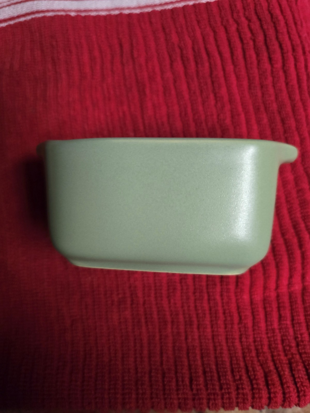 Pfaltzgraff Naturewood Green Sweetener Sugar Packet Holder Caddy EUC