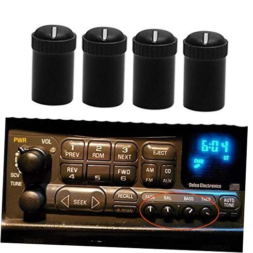  GM Car Equipment Stereo Radio Speaker Control Knob Replacement Set [4 PCS] 