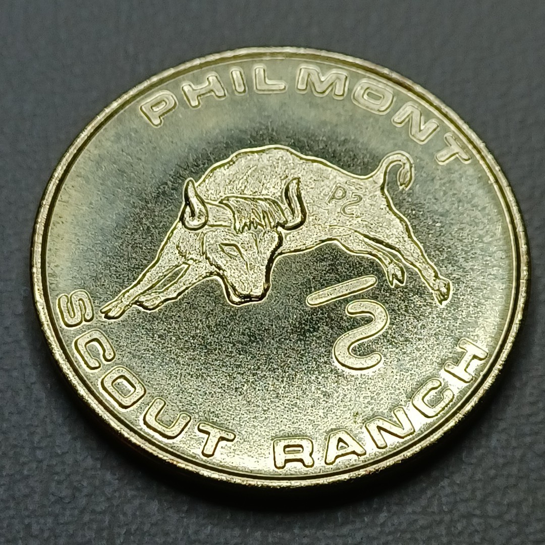 Vintage BSA Philmont Scout Ranch Grace Brass Token Challenge Coin Medal Prayer