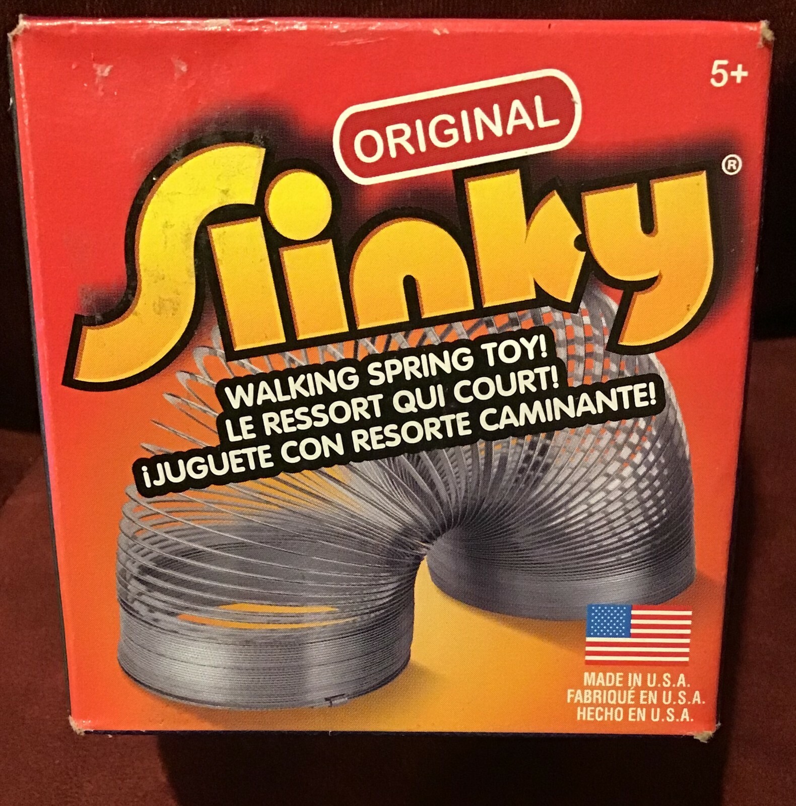 The Original Metal Slinky New MIB Walking Spring Toy MIB
