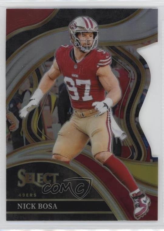2023 Panini Select Club Level Red & Yellow Prizm Die-Cut Nick Bosa #230 2l4