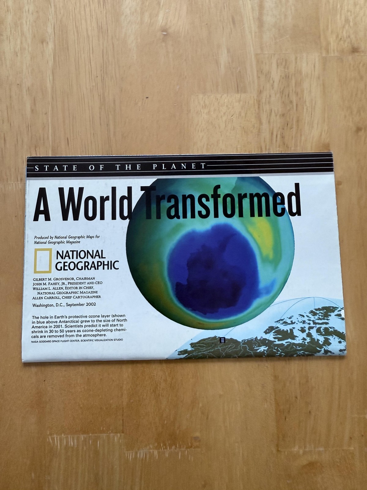 Vintage 2002 National Geographic A World Transformed Thirsty Planet Map Poster