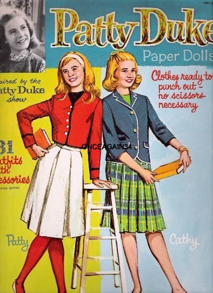 VINTAGE UNCUT 1964 PATTY DUKE PAPER DOLLS~NOSTALGIC~#1 TOP REPRODUCTION #1SELLER
