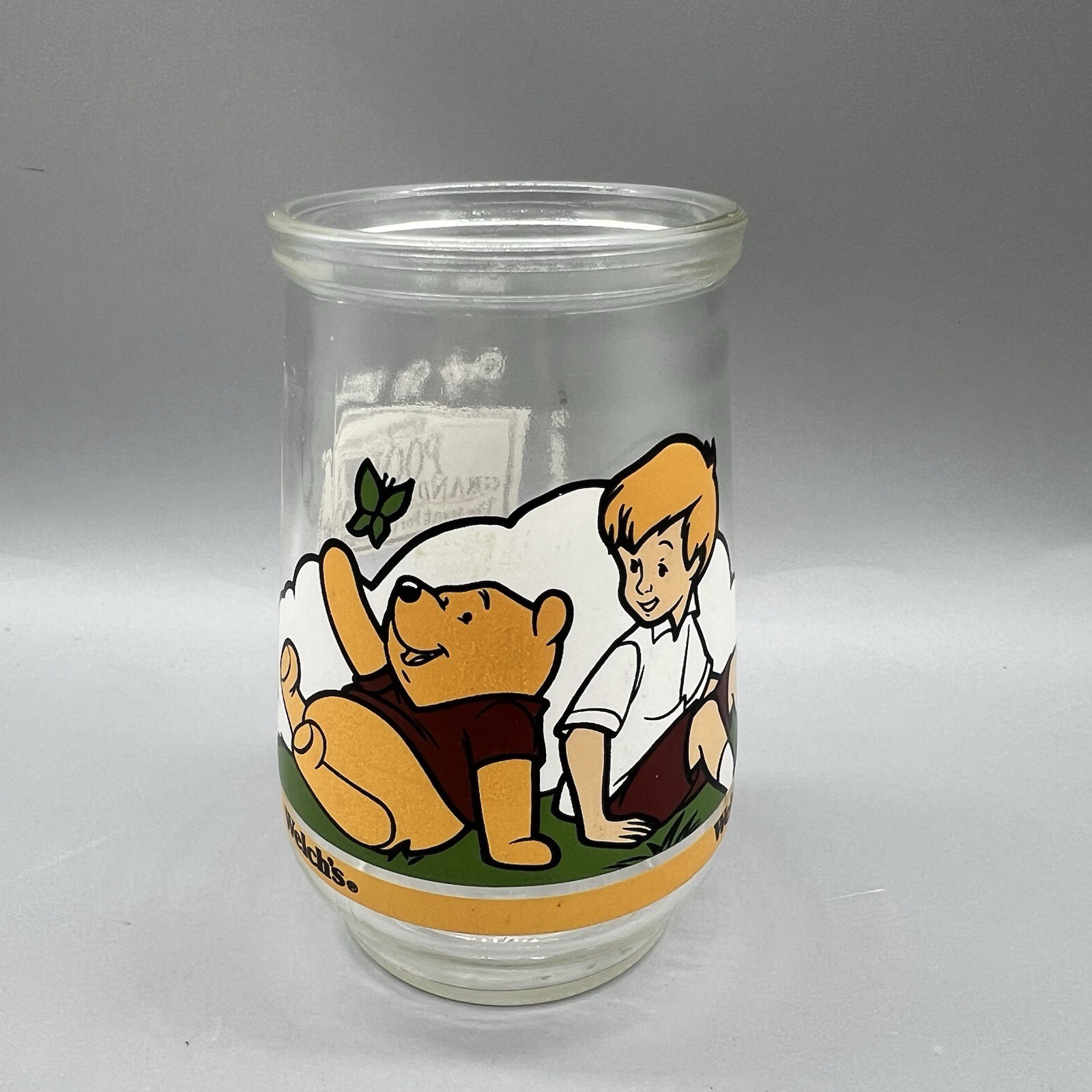 Vintage Welch's Jelly Jar Winnie The Pooh Christopher Robin Nostalgia