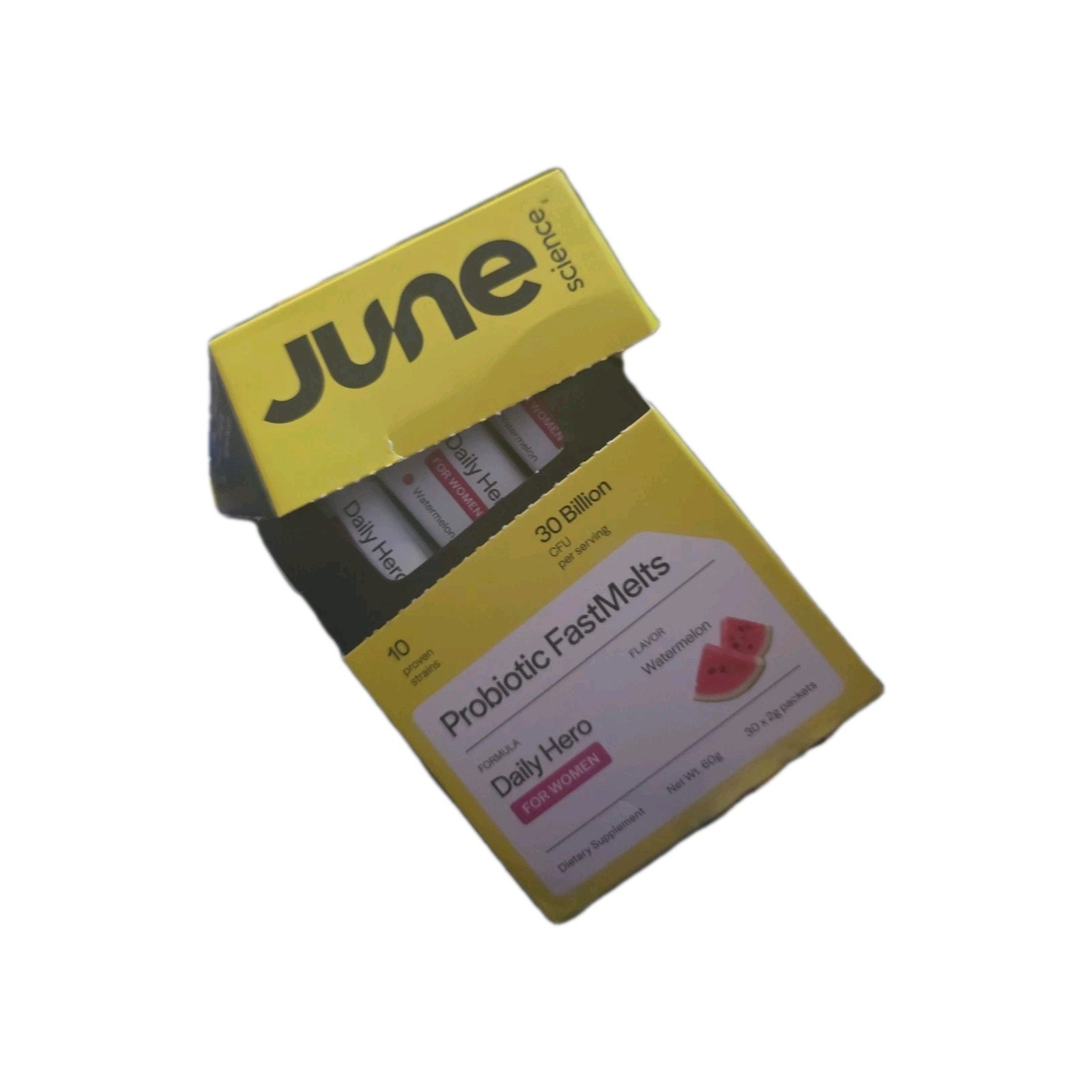 June Science Daily Hero Probiotic FastMelts for Women – Watermelon, 30...