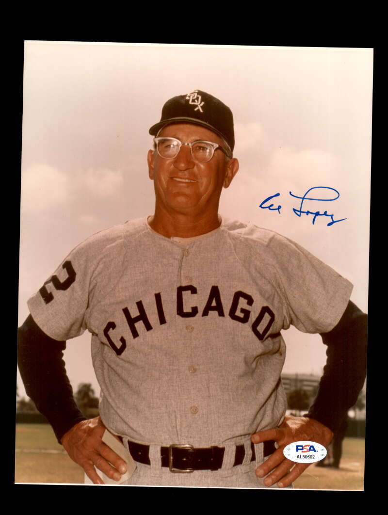 Al Lopez PSA DNA Signed  8x10 Photo Autograph White Sox