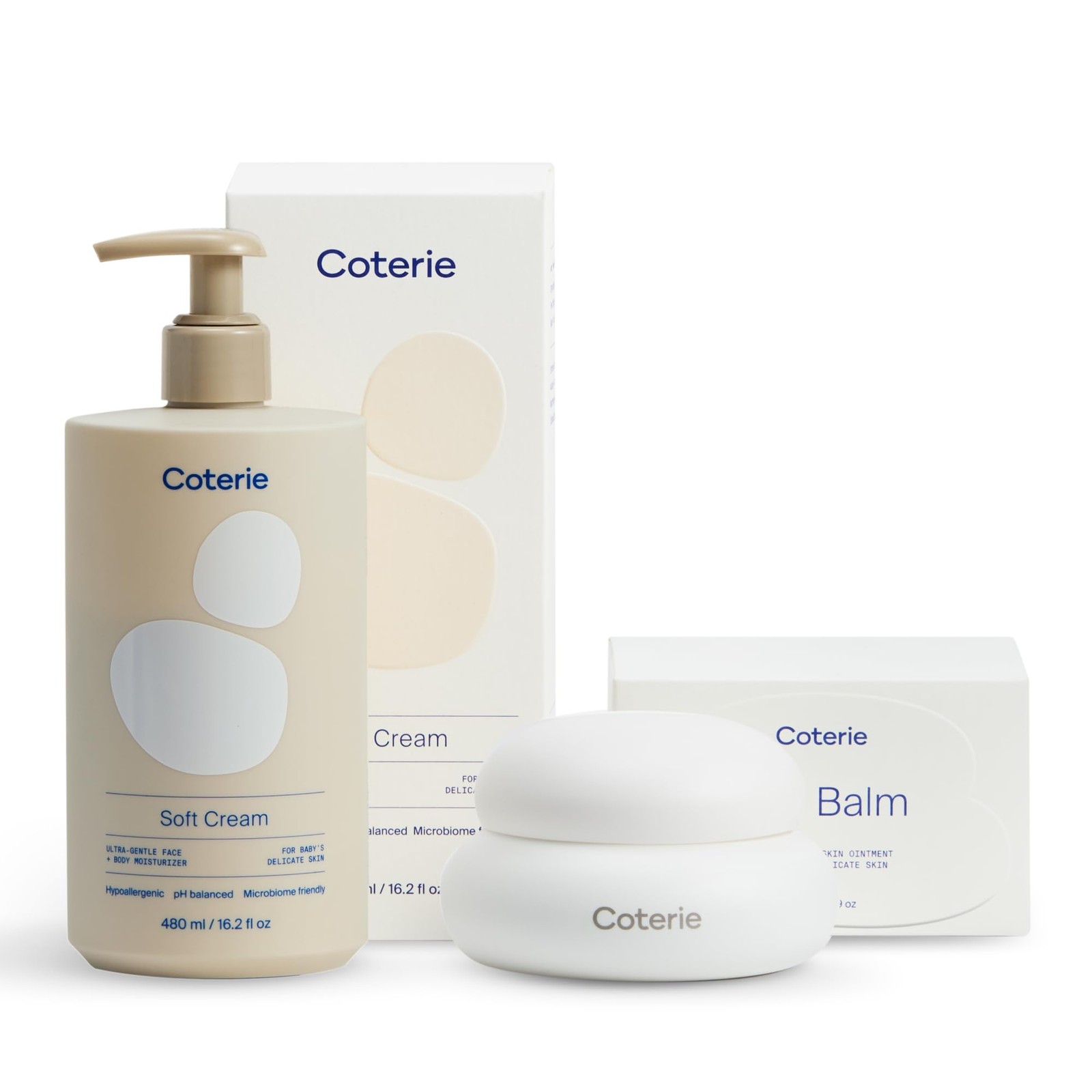 Baby Dry Skin Care Set | Face & Body Lotion + Diaper Balm | FragranceFree,